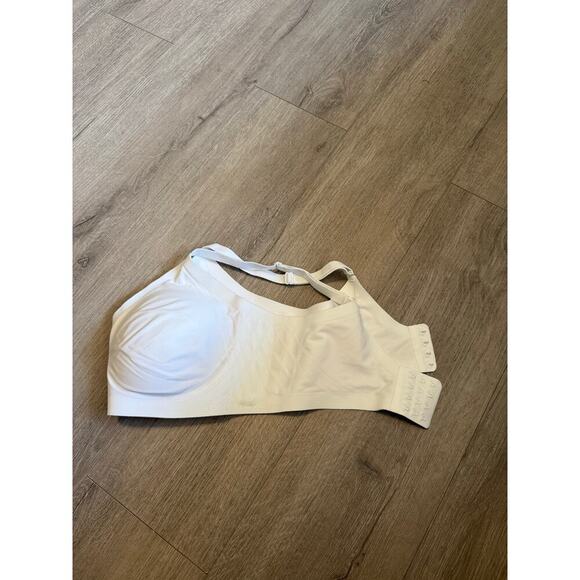 Honeylove V-Neck Bra 40C/D 1X White Wireless Sculpting Support Stretch - Picture 6 of 10